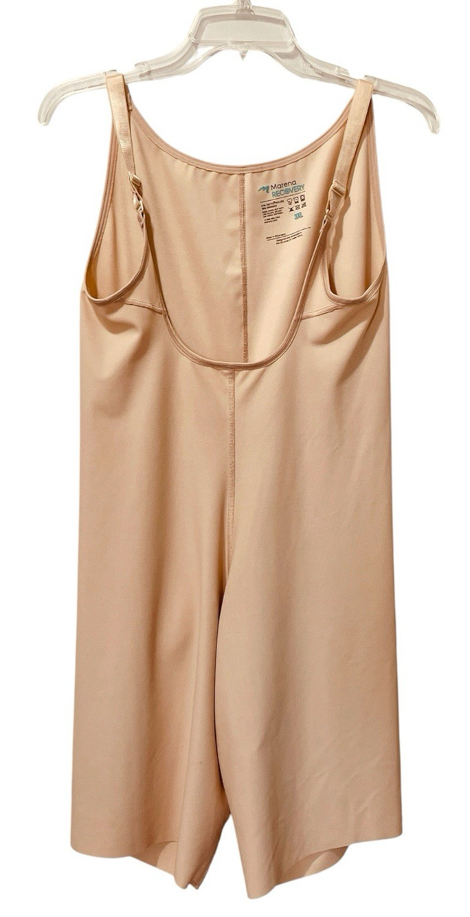 Marena Recovery Beige Faja Garment Post Surgery Bodysuit Compression Size 3XL